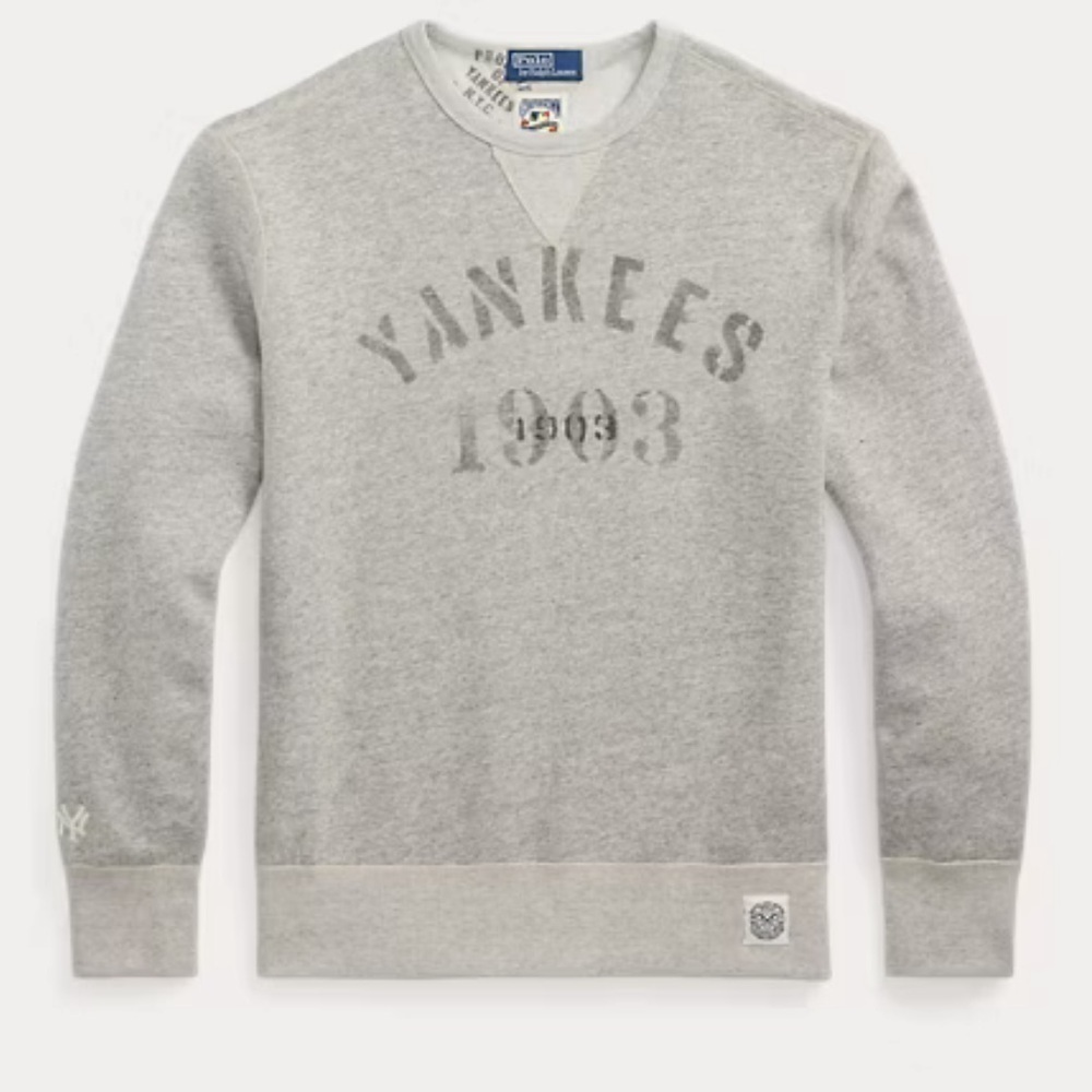 Polo Ralph Lauren | New York Yankees Crewneck Sweatshirt Loft Grey (Small) - Picture 16 of 16
